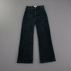 ROLLA'S Jeans High Rise Wide Leg Black Denim Aussie 26 Women's